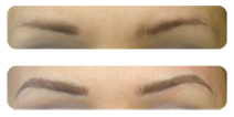 Permanent eyebrow makeup